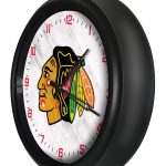 Chicago Blackhawks 14-Inch Indoor/Outdoor LED Wall Clock in Black 4 Chicago Blackhawks 14-Inch Indoor/Outdoor LED Wall Clock in Black