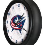 Columbus Blue Jackets 14-Inch Indoor/Outdoor LED Wall Clock in Black 4 Columbus Blue Jackets 14-Inch Indoor/Outdoor LED Wall Clock in Black