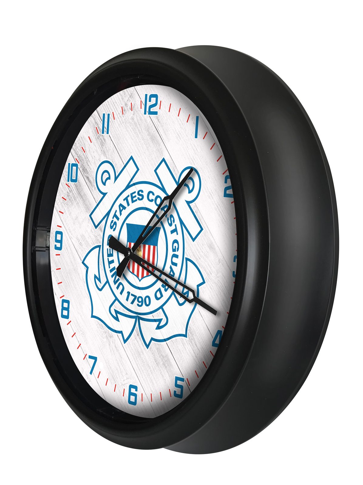 United States Coast Guard 14-Inch Indoor/Outdoor LED Wall Clock in Black 2 United States Coast Guard 14-Inch Indoor/Outdoor LED Wall Clock in Black - Image 2