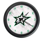Dallas Stars 14-Inch Indoor/Outdoor LED Wall Clock in Black