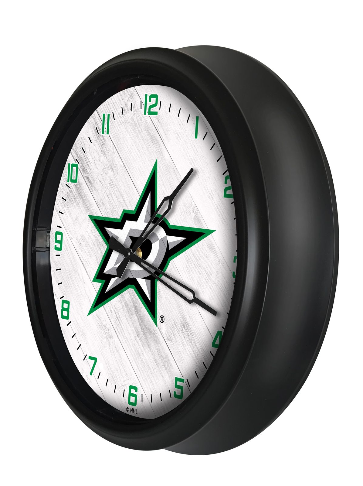 Dallas Stars 14-Inch Indoor/Outdoor LED Wall Clock in Black 2 Dallas Stars 14-Inch Indoor/Outdoor LED Wall Clock in Black - Image 2