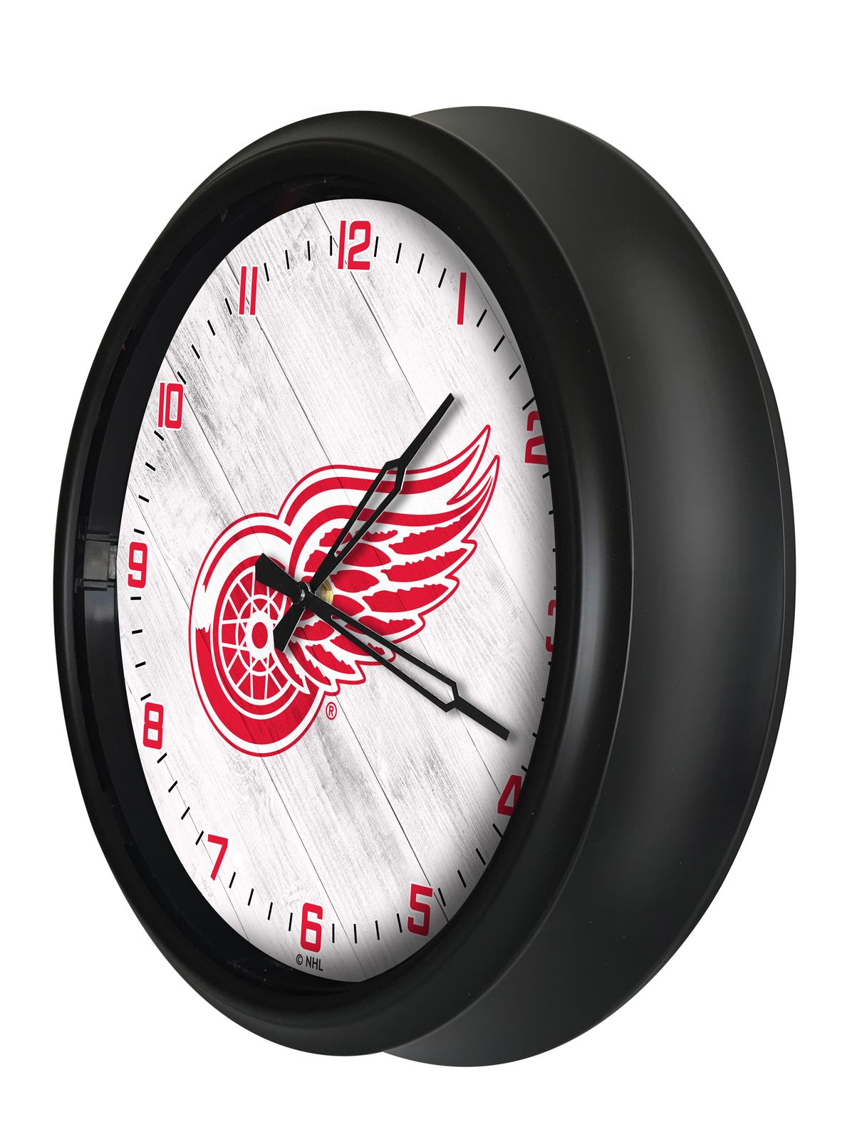 Detroit Red Wings 14-Inch Indoor/Outdoor LED Wall Clock in Black 2 Detroit Red Wings 14-Inch Indoor/Outdoor LED Wall Clock in Black - Image 2