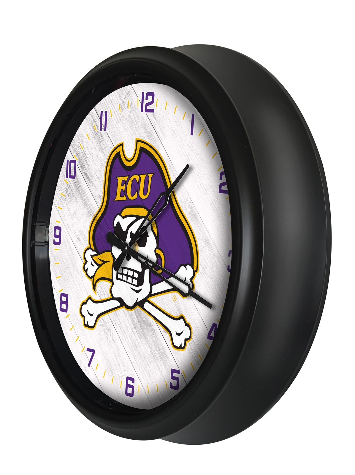 East Carolina University 14-Inch Indoor/Outdoor LED Wall Clock in Black 2 East Carolina University 14-Inch Indoor/Outdoor LED Wall Clock in Black - Image 2