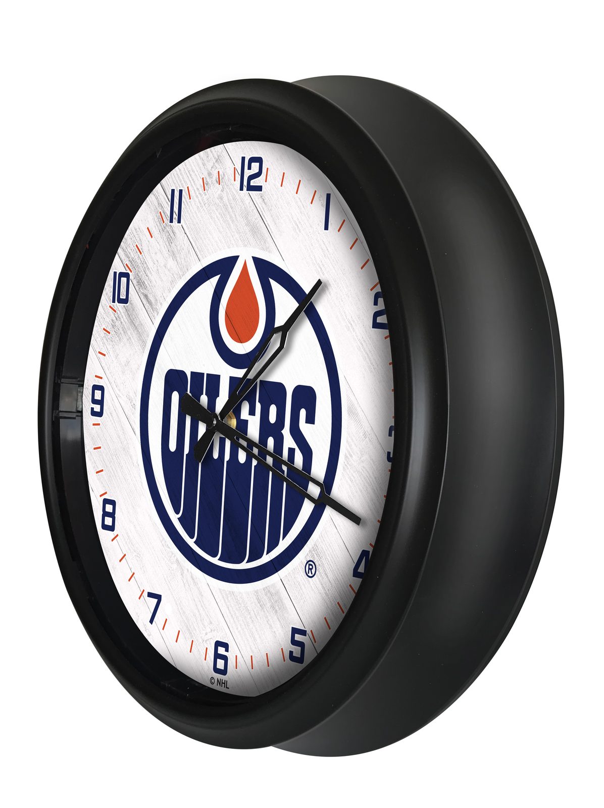 Edmonton Oilers 14-Inch Indoor/Outdoor LED Wall Clock in Black 2 Edmonton Oilers 14-Inch Indoor/Outdoor LED Wall Clock in Black - Image 2