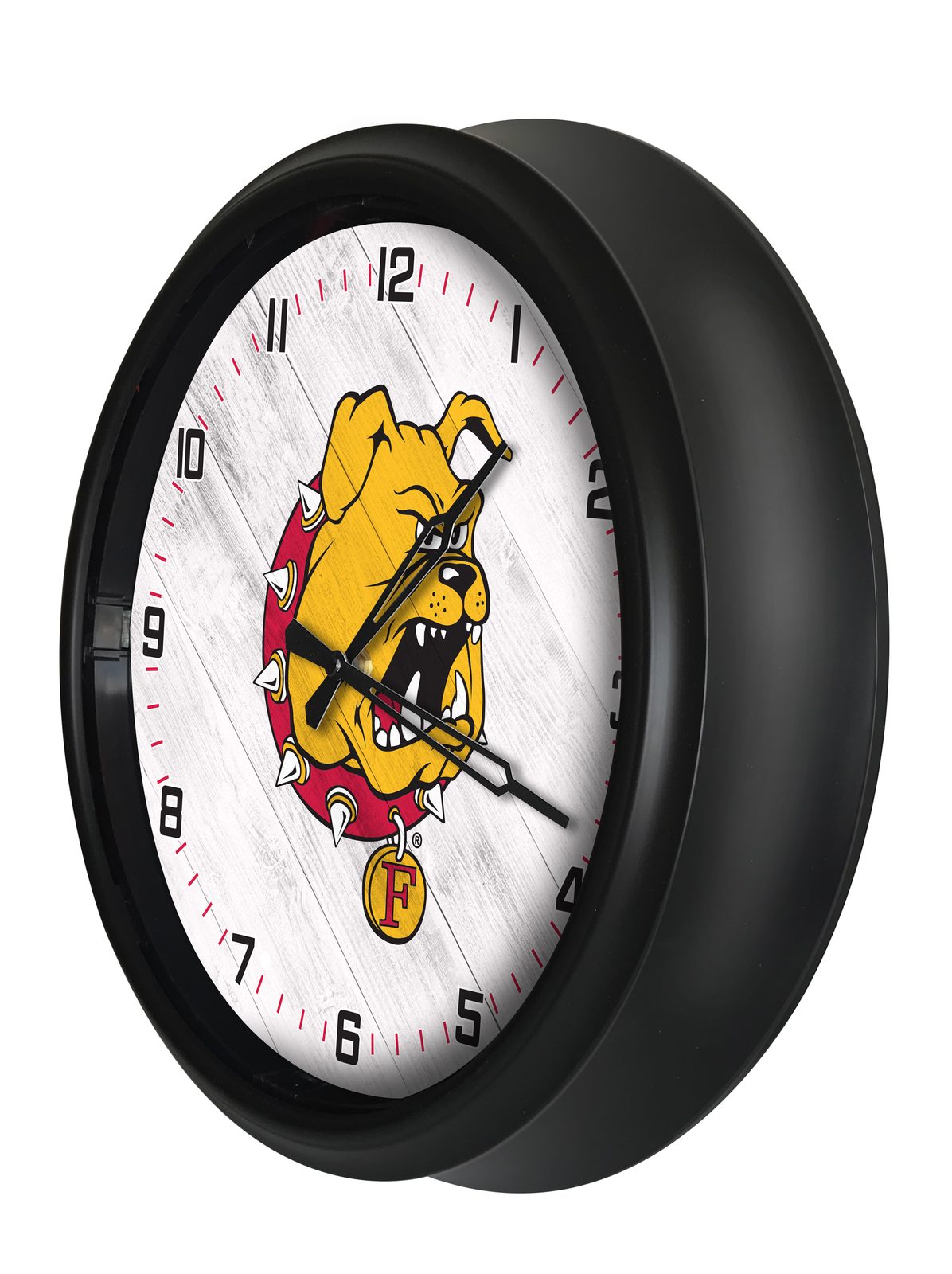 Ferris State University 14-Inch Indoor/Outdoor LED Wall Clock in Black 2 Ferris State University 14-Inch Indoor/Outdoor LED Wall Clock in Black - Image 2
