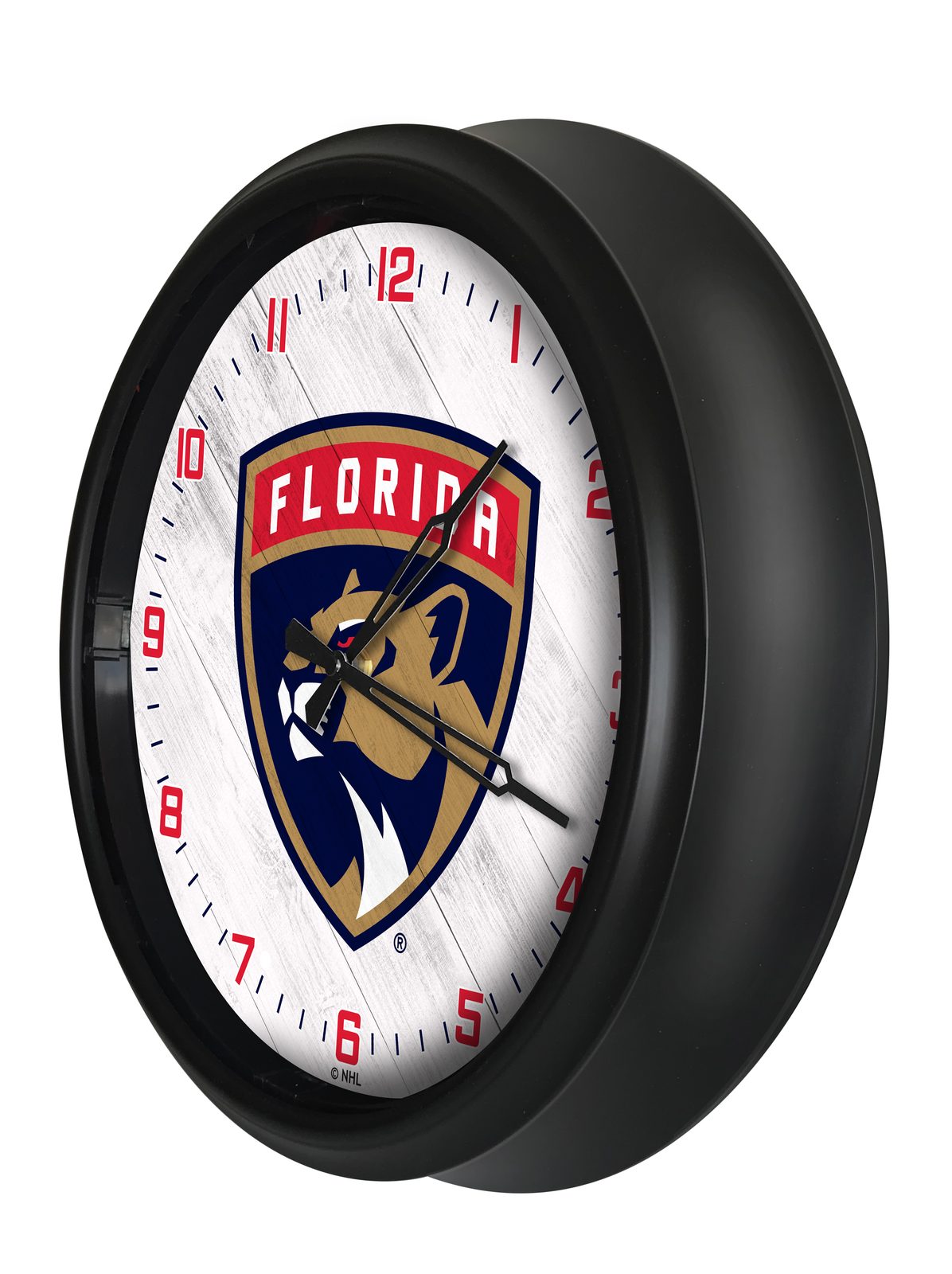 Florida Panthers 14-Inch Indoor/Outdoor LED Wall Clock in Black 2 Florida Panthers 14-Inch Indoor/Outdoor LED Wall Clock in Black - Image 2