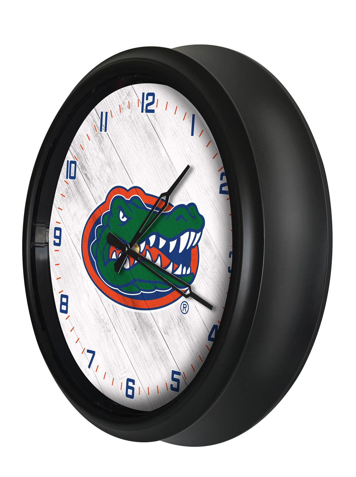University of Florida 14-Inch Indoor/Outdoor LED Wall Clock in Black 2 University of Florida 14-Inch Indoor/Outdoor LED Wall Clock in Black - Image 2