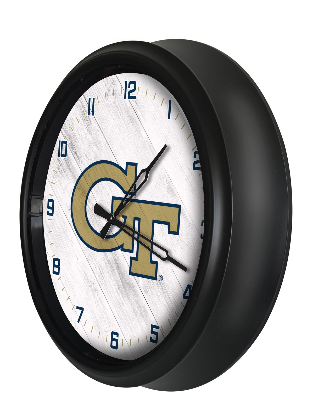 Georgia Tech 14-Inch Indoor/Outdoor LED Wall Clock in Black 2 Georgia Tech 14-Inch Indoor/Outdoor LED Wall Clock in Black - Image 2
