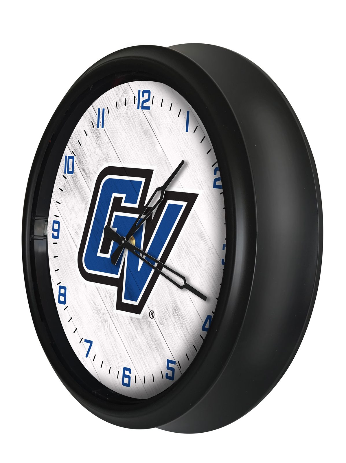 Grand Valley State University 14-Inch Indoor/Outdoor LED Wall Clock in Black 2 Grand Valley State University 14-Inch Indoor/Outdoor LED Wall Clock in Black - Image 2