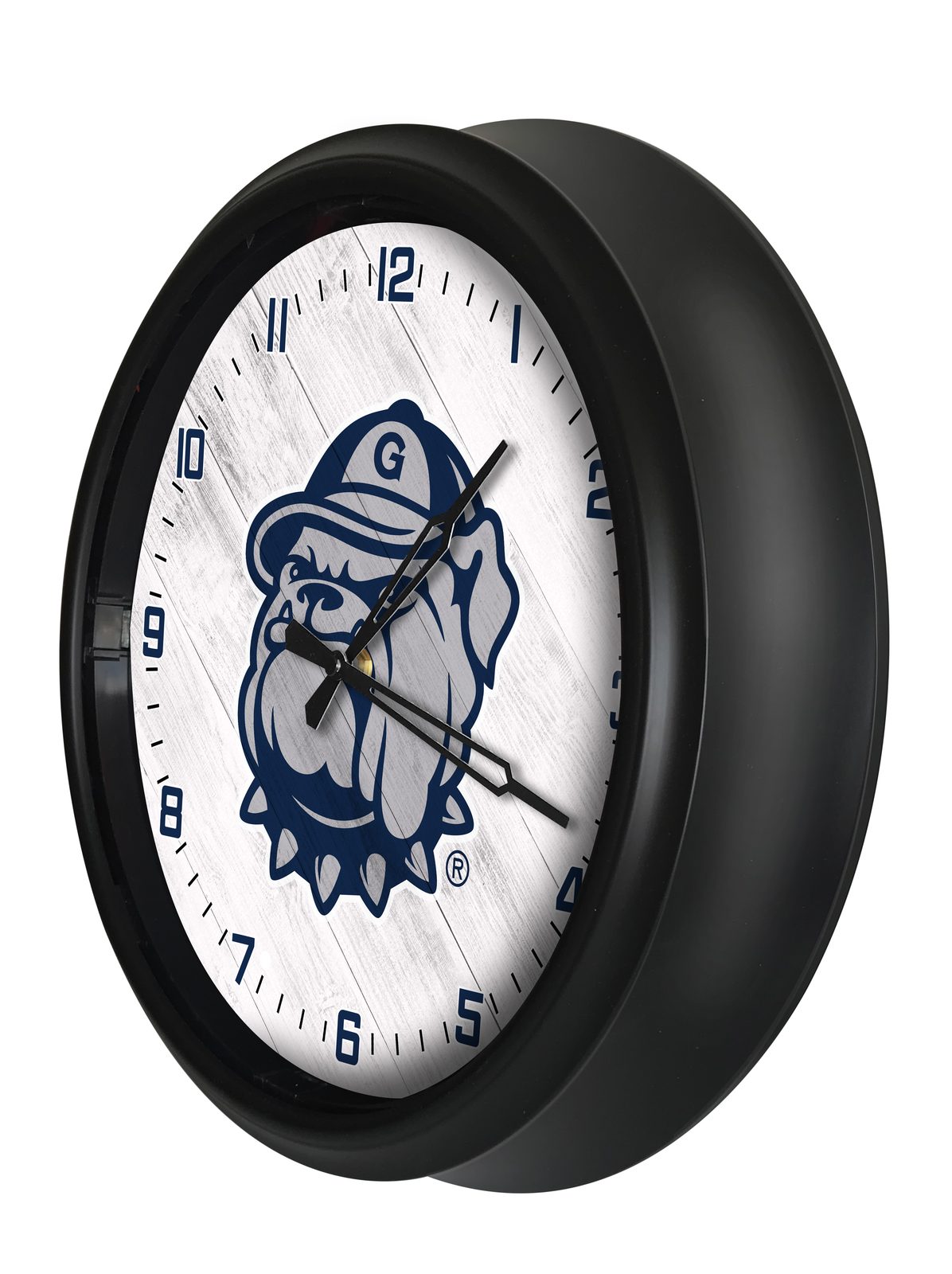 Georgetown University 14-Inch Indoor/Outdoor LED Wall Clock in Black 2 Georgetown University 14-Inch Indoor/Outdoor LED Wall Clock in Black - Image 2