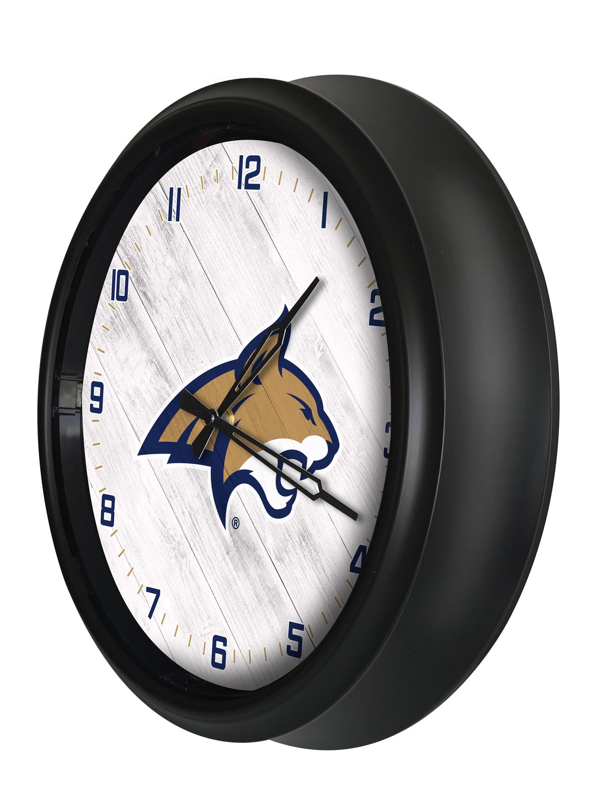 Montana State University 14-Inch Indoor/Outdoor LED Wall Clock in Black 2 Montana State University 14-Inch Indoor/Outdoor LED Wall Clock in Black - Image 2