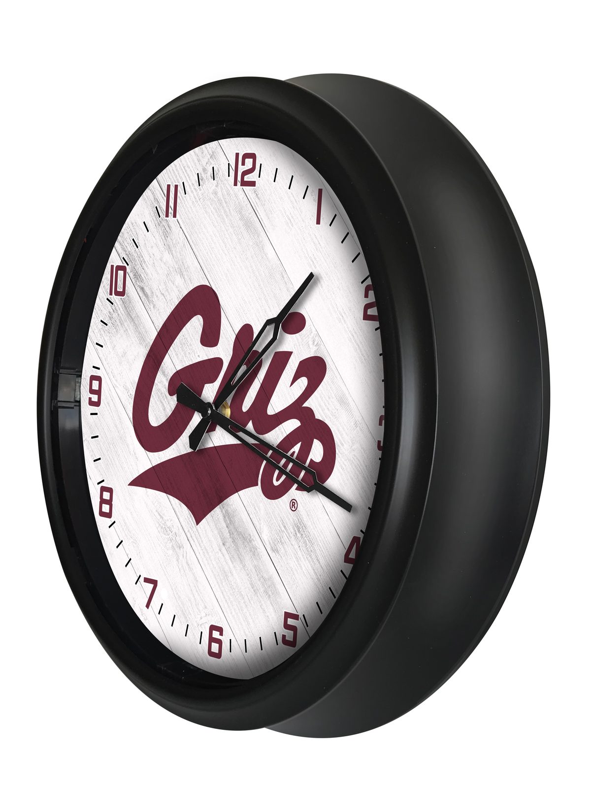 University of Montana 14-Inch Indoor/Outdoor LED Wall Clock in Black 2 University of Montana 14-Inch Indoor/Outdoor LED Wall Clock in Black - Image 2