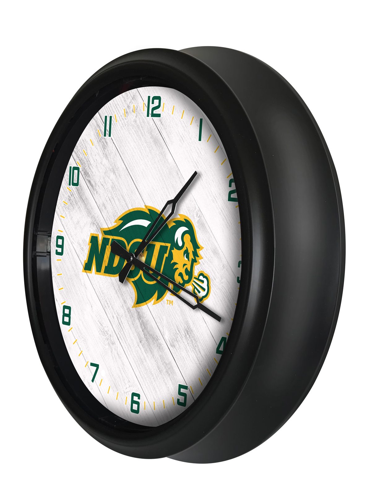 North Dakota State University 14-Inch Indoor/Outdoor LED Wall Clock in Black 2 North Dakota State University 14-Inch Indoor/Outdoor LED Wall Clock in Black - Image 2