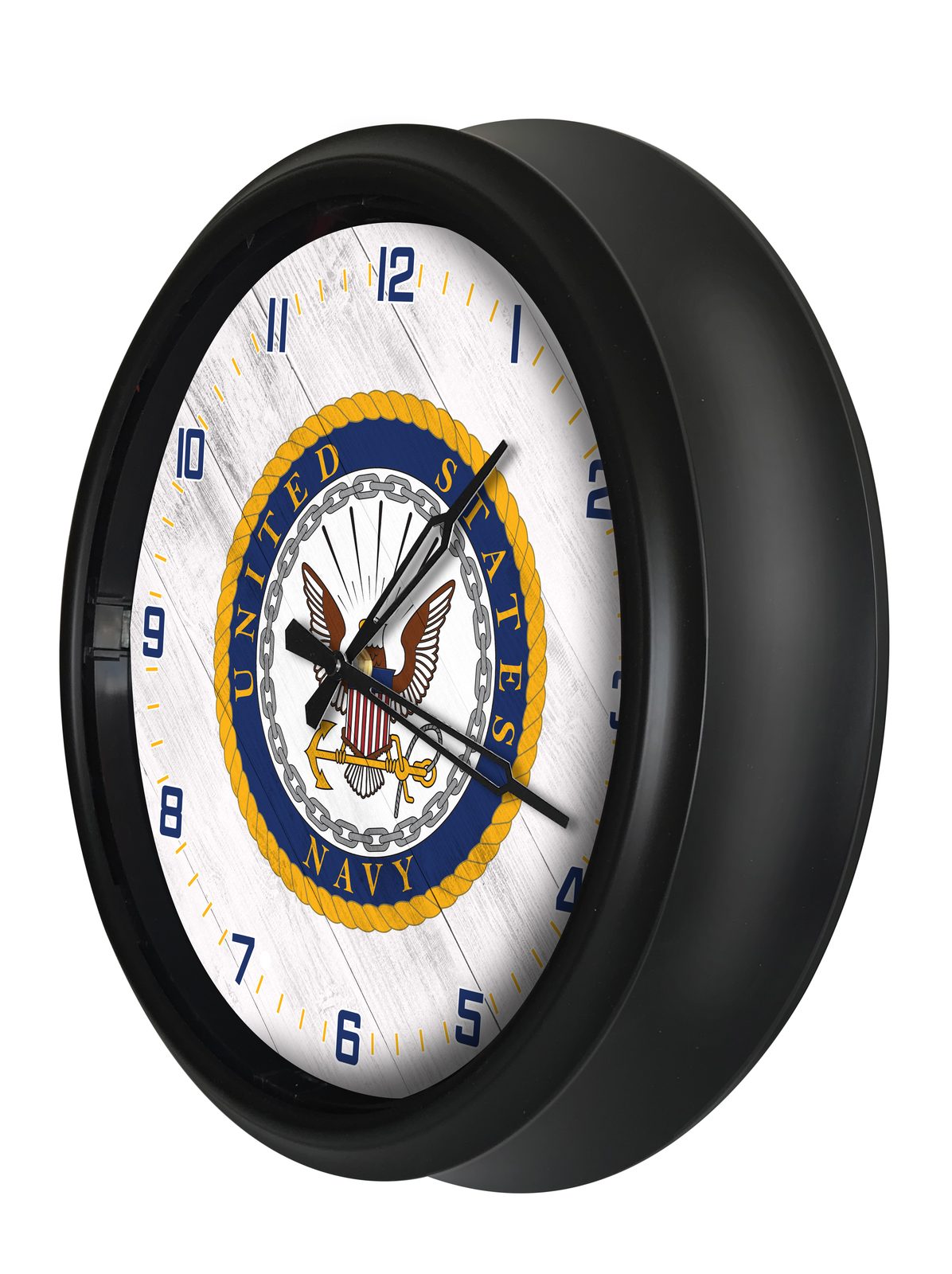 United States Navy 14-Inch Indoor/Outdoor LED Wall Clock in Black 2 United States Navy 14-Inch Indoor/Outdoor LED Wall Clock in Black - Image 2