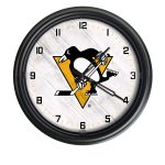 Pittsburgh Penguins 14-Inch Indoor/Outdoor LED Wall Clock in Black 3 Pittsburgh Penguins 14-Inch Indoor/Outdoor LED Wall Clock in Black