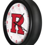 Rutgers 14-Inch Indoor/Outdoor LED Wall Clock in Black