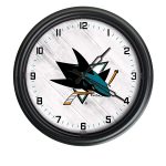 San Jose Sharks 14-Inch Indoor/Outdoor LED Wall Clock in Black