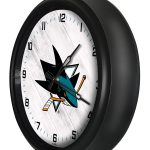 San Jose Sharks 14-Inch Indoor/Outdoor LED Wall Clock in Black