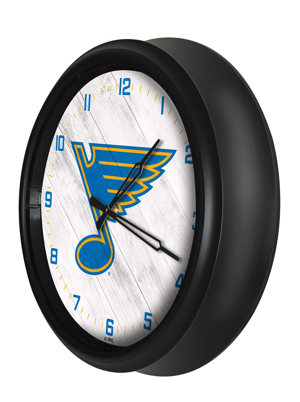 St Louis Blues 14-Inch Indoor/Outdoor LED Wall Clock in Black 2 St Louis Blues 14-Inch Indoor/Outdoor LED Wall Clock in Black - Image 2