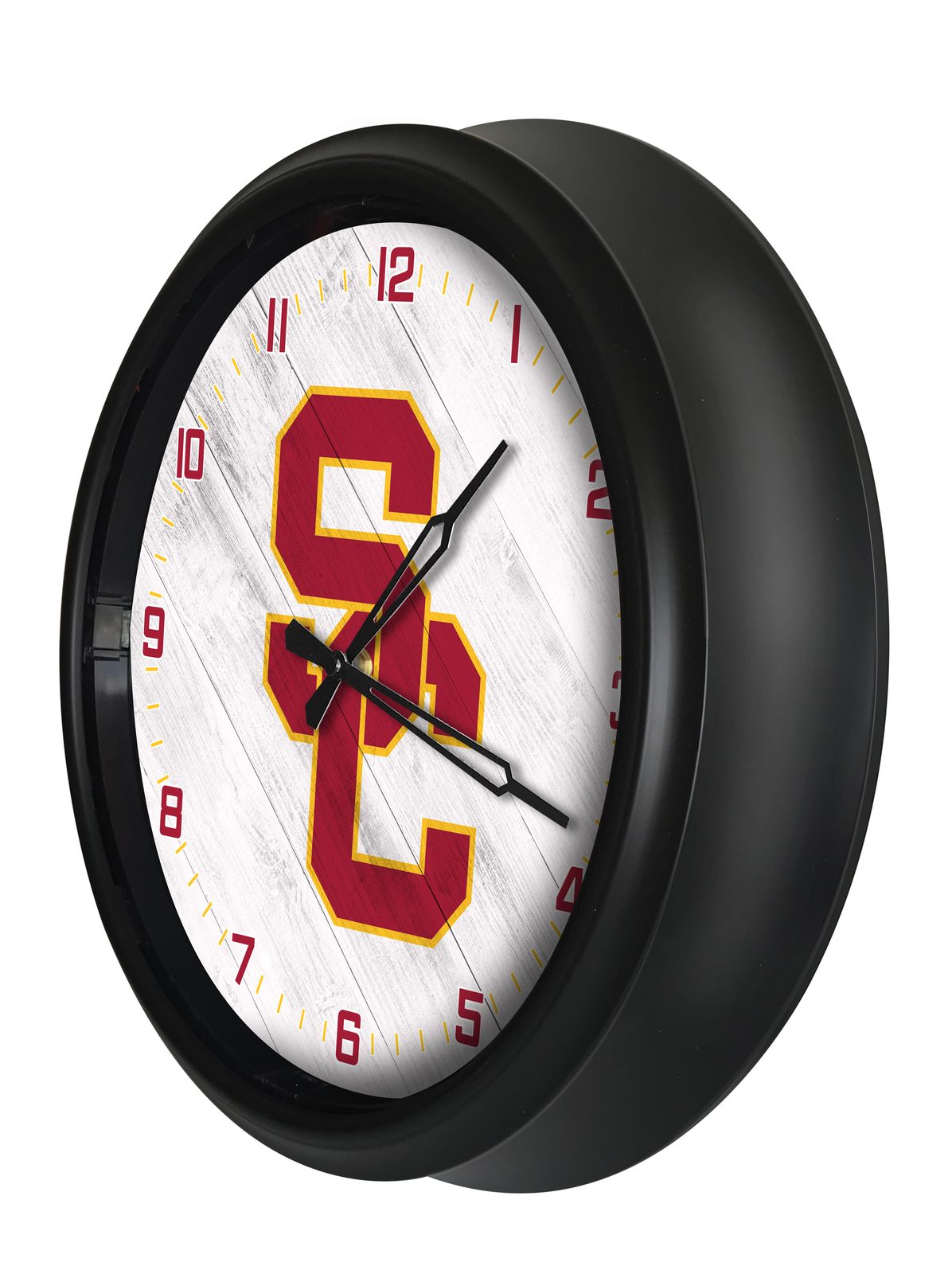 University of Southern California 14-Inch Indoor/Outdoor LED Wall Clock in Black 2 University of Southern California 14-Inch Indoor/Outdoor LED Wall Clock in Black - Image 2