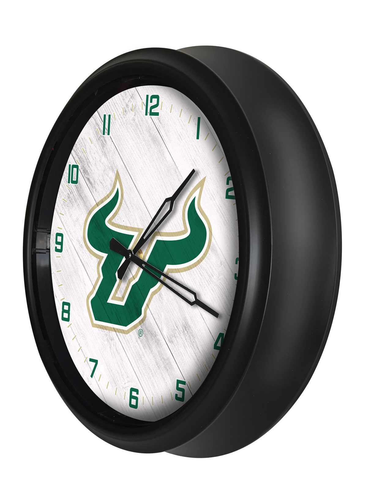 University of South Florida 14-Inch Indoor/Outdoor LED Wall Clock in Black 2 University of South Florida 14-Inch Indoor/Outdoor LED Wall Clock in Black - Image 2