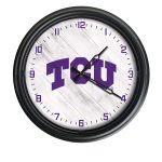Texas Christian University 14-Inch Indoor/Outdoor LED Wall Clock in Black 3 Texas Christian University 14-Inch Indoor/Outdoor LED Wall Clock in Black