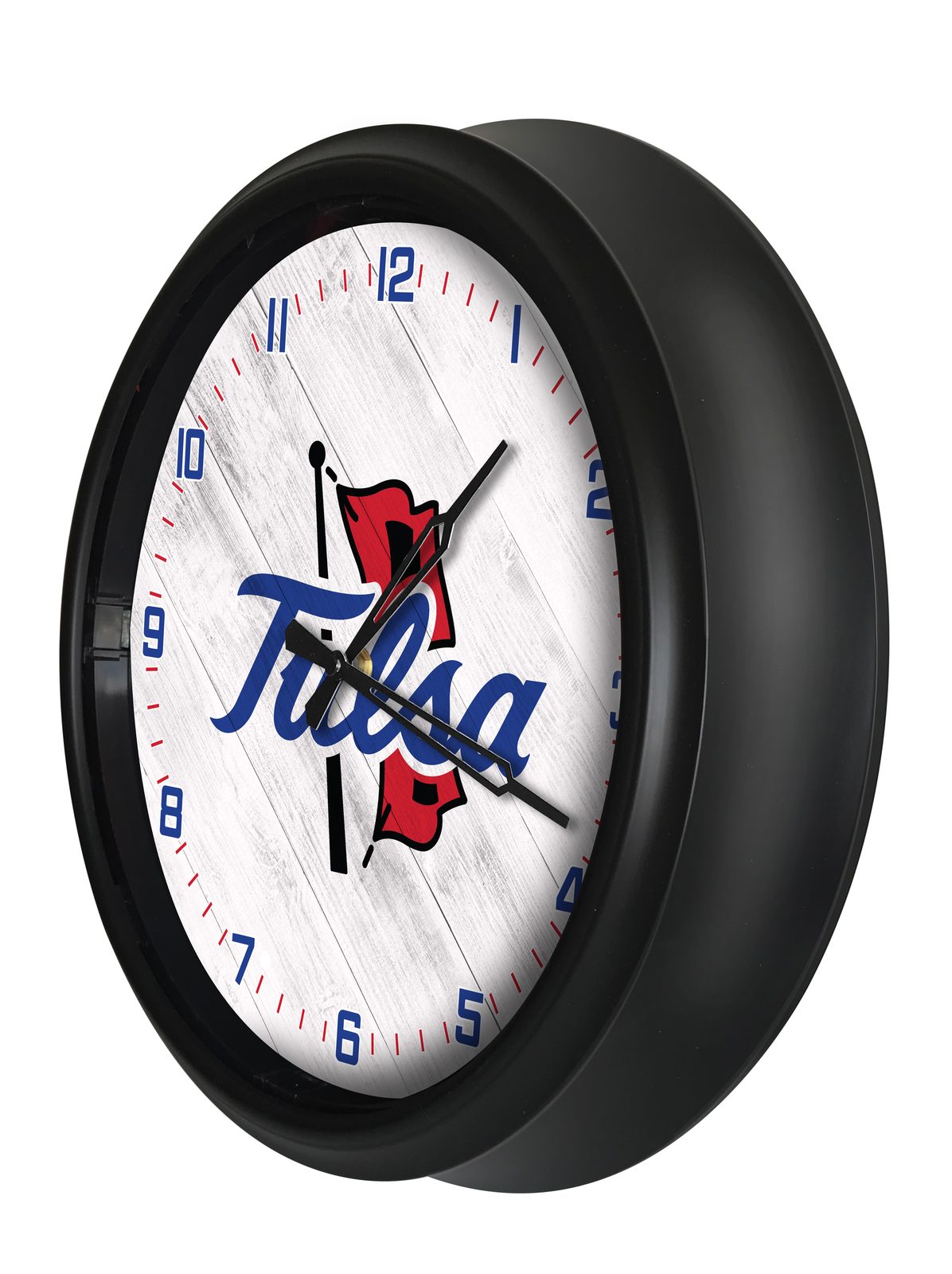 University of Tulsa 14-Inch Indoor/Outdoor LED Wall Clock in Black 2 University of Tulsa 14-Inch Indoor/Outdoor LED Wall Clock in Black - Image 2