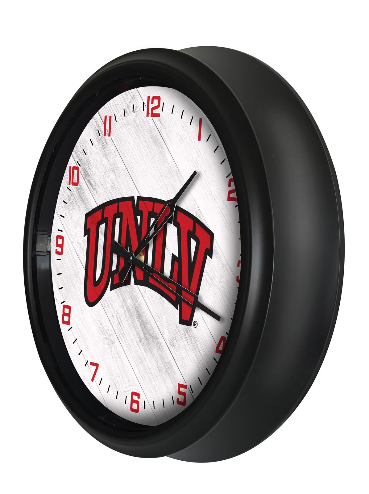 University of Nevada Las Vegas 14-Inch Indoor/Outdoor LED Wall Clock in Black 2 University of Nevada Las Vegas 14-Inch Indoor/Outdoor LED Wall Clock in Black - Image 2