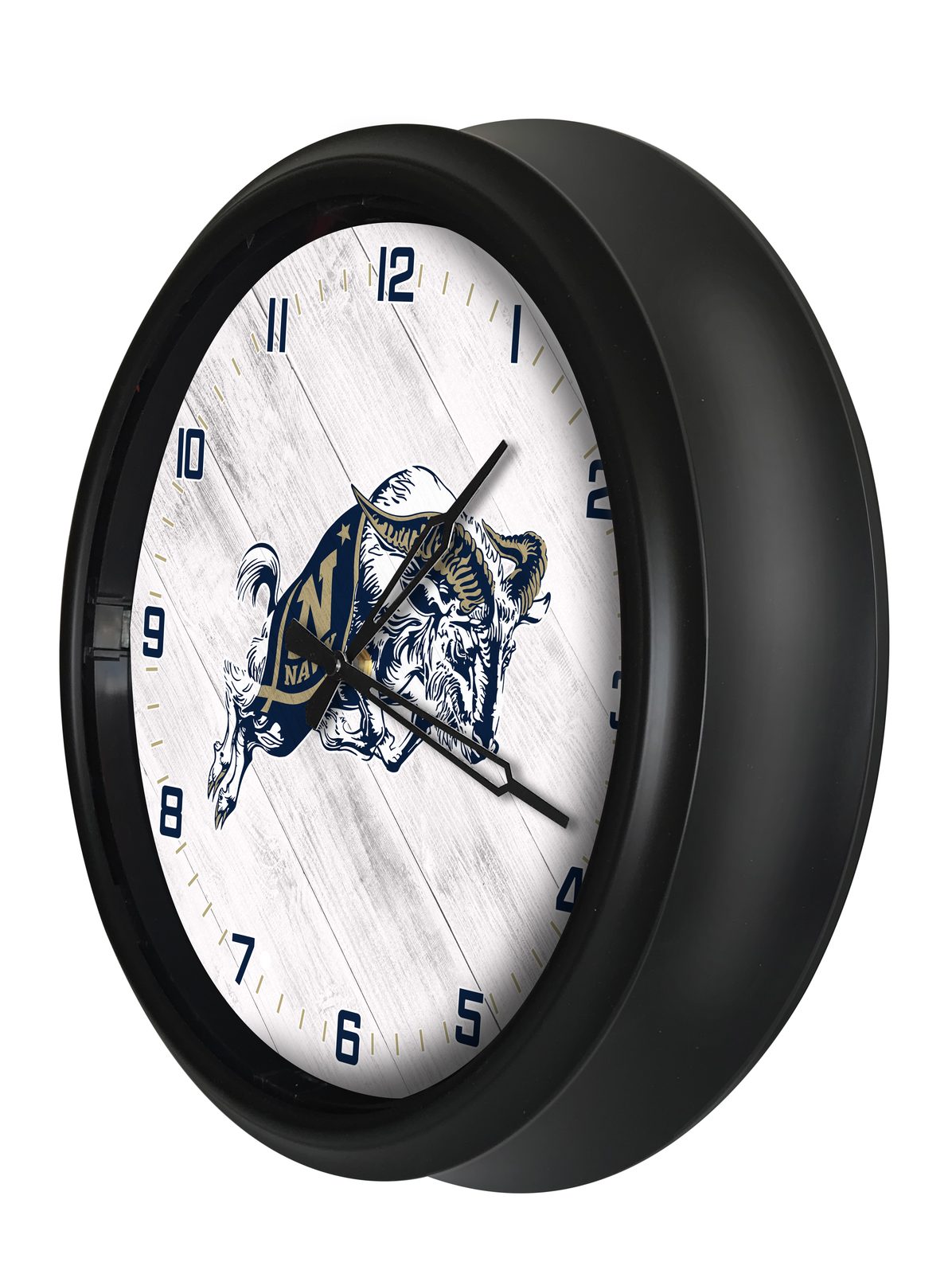 US Naval Academy 14-Inch Indoor/Outdoor LED Wall Clock in Black 2 US Naval Academy 14-Inch Indoor/Outdoor LED Wall Clock in Black - Image 2