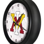 Virginia Military Institute 14-Inch Indoor/Outdoor LED Wall Clock in Black 4 Virginia Military Institute 14-Inch Indoor/Outdoor LED Wall Clock in Black