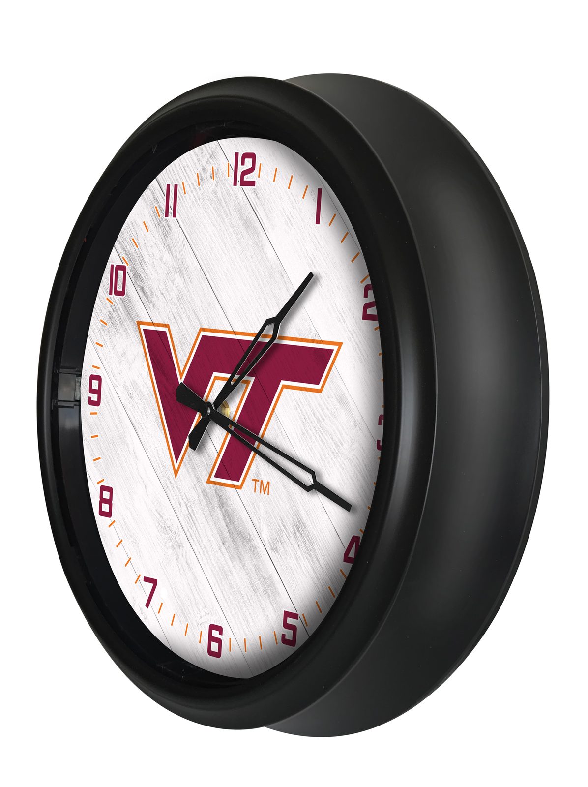 Virginia Tech University 14-Inch Indoor/Outdoor LED Wall Clock in Black 2 Virginia Tech University 14-Inch Indoor/Outdoor LED Wall Clock in Black - Image 2