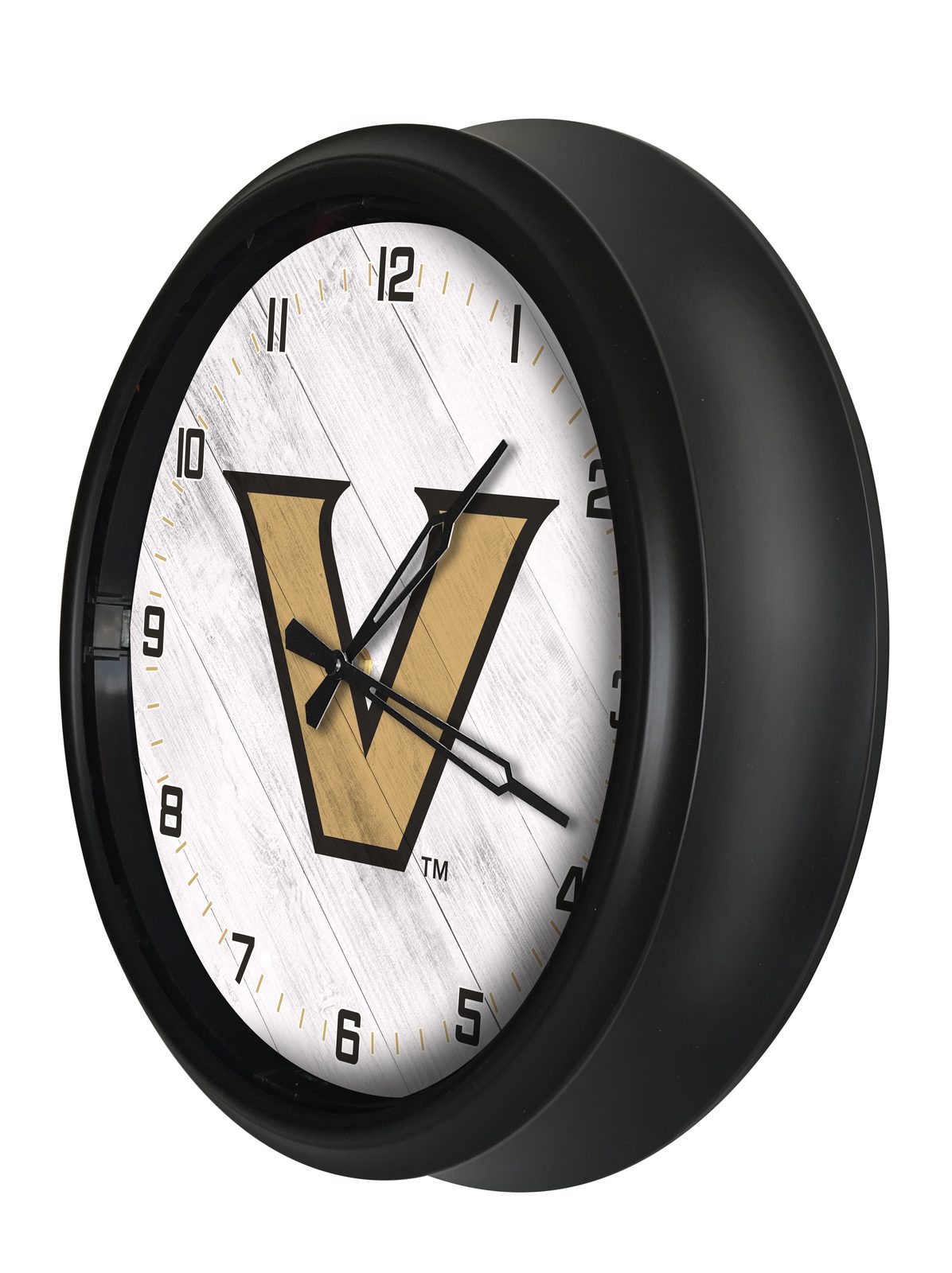 Vanderbilt University 14-Inch Indoor/Outdoor LED Wall Clock in Black 2 Vanderbilt University 14-Inch Indoor/Outdoor LED Wall Clock in Black - Image 2