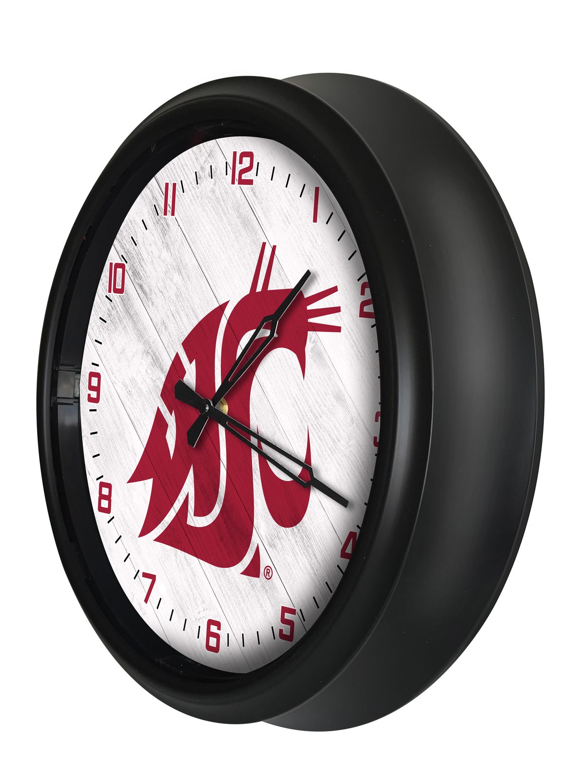 Washington State University 14-Inch Indoor/Outdoor LED Wall Clock in Black 2 Washington State University 14-Inch Indoor/Outdoor LED Wall Clock in Black - Image 2