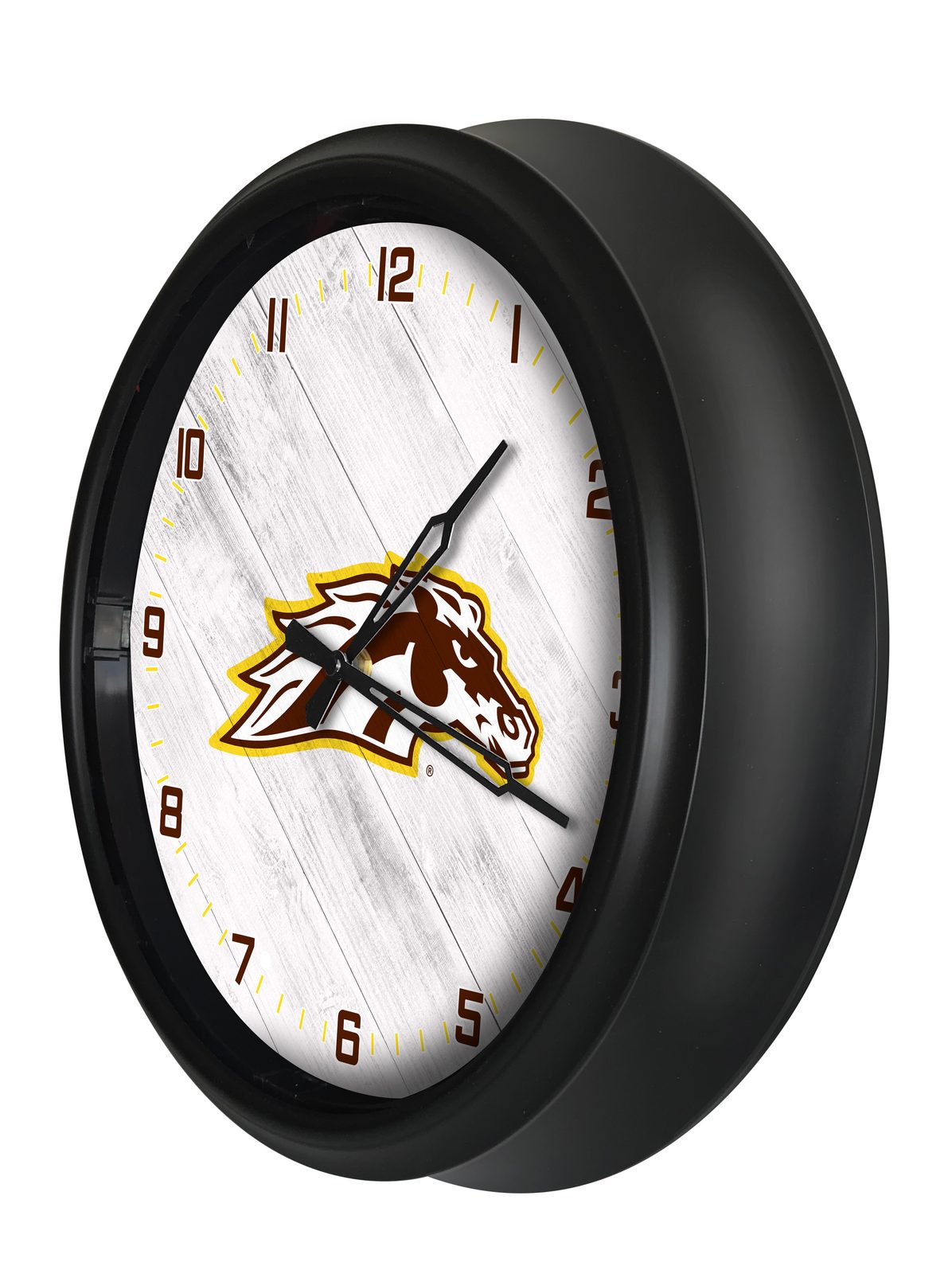Western Michigan University 14-Inch Indoor/Outdoor LED Wall Clock in Black 2 Western Michigan University 14-Inch Indoor/Outdoor LED Wall Clock in Black - Image 2