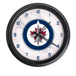 Winnipeg Jets 14-Inch Indoor/Outdoor LED Wall Clock in Black 3 Winnipeg Jets 14-Inch Indoor/Outdoor LED Wall Clock in Black