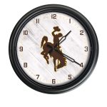 University of Wyoming 14-Inch Indoor/Outdoor LED Wall Clock in Black
