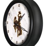 University of Wyoming 14-Inch Indoor/Outdoor LED Wall Clock in Black