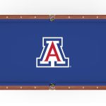 University of Arizona Pool Table with Chardonnay Finish and Tapered Leg