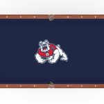 Fresno State University Pool Table with Chardonnay Finish and Claw Leg 9 Fresno State University Pool Table with Chardonnay Finish and Claw Leg