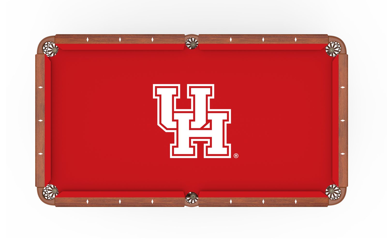 University of Houston Pool Table with Chardonnay Finish and Claw Leg 2 University of Houston Pool Table with Chardonnay Finish and Claw Leg - Image 2