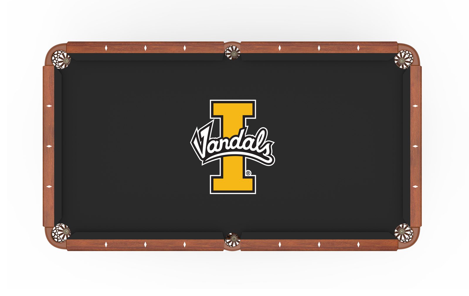 University of Idaho Pool Table with Chardonnay Finish and Claw Leg 2 University of Idaho Pool Table with Chardonnay Finish and Claw Leg - Image 2