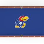 University of Kansas Pool Table with Chardonnay Finish and Claw Leg 9 University of Kansas Pool Table with Chardonnay Finish and Claw Leg