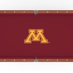 University of Minnesota Pool Table with Chardonnay Finish and Claw Leg 9 University of Minnesota Pool Table with Chardonnay Finish and Claw Leg