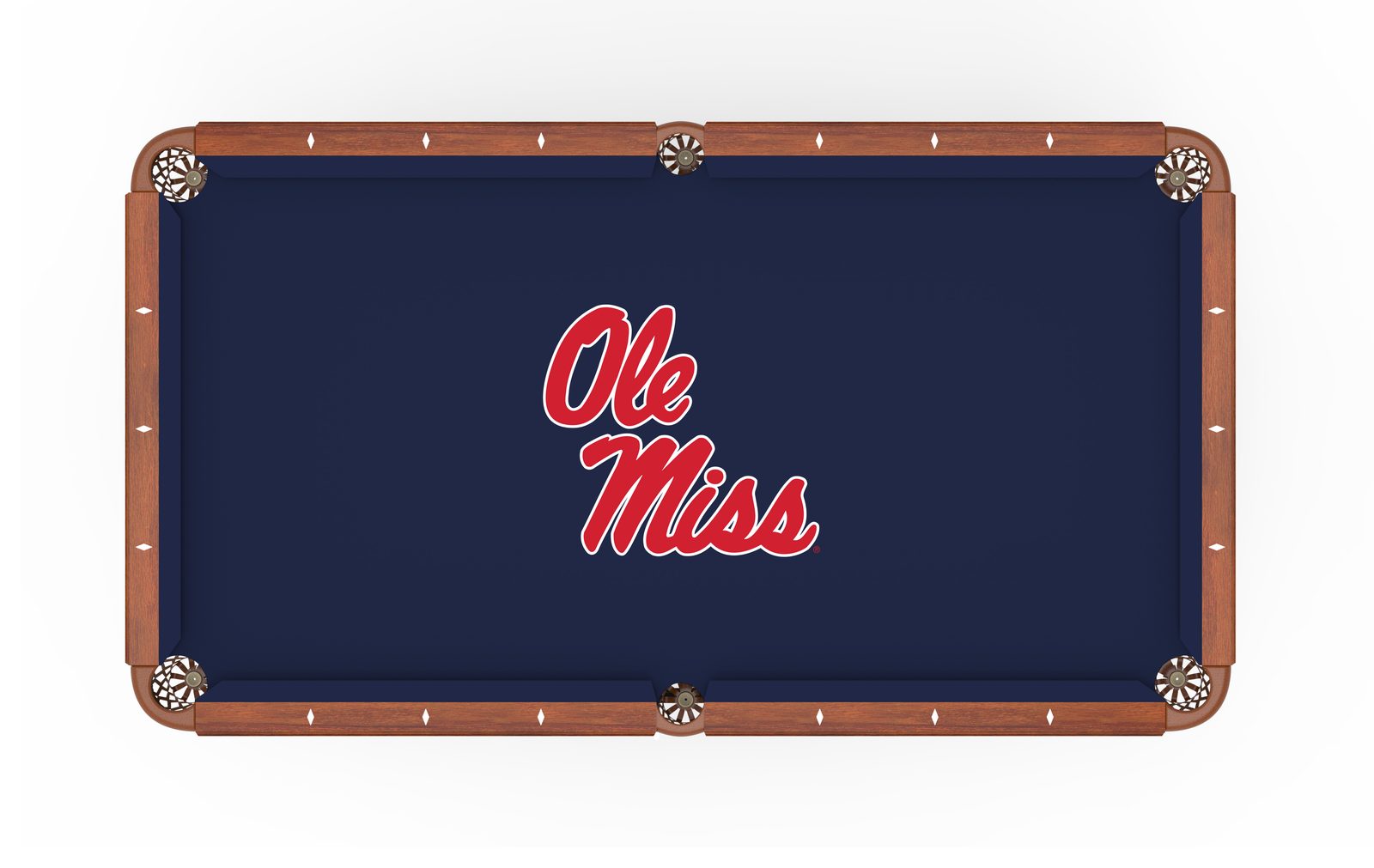 University of Mississippi Pool Table with Chardonnay Finish and Claw Leg 2 University of Mississippi Pool Table with Chardonnay Finish and Claw Leg - Image 2