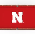 University of Nebraska Pool Table with Chardonnay Finish and Claw Leg 9 University of Nebraska Pool Table with Chardonnay Finish and Claw Leg