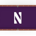 Northwestern University Pool Table with Chardonnay Finish and Claw Leg