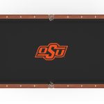 Oklahoma State University Pool Table with Chardonnay Finish and Claw Leg 9 Oklahoma State University Pool Table with Chardonnay Finish and Claw Leg