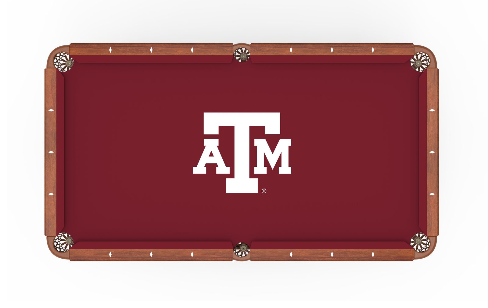 Texas A&M Pool Table with Chardonnay Finish and Claw Leg 2 Texas A&M Pool Table with Chardonnay Finish and Claw Leg - Image 2