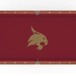 Texas State University Pool Table with Chardonnay Finish and Claw Leg 9 Texas State University Pool Table with Chardonnay Finish and Claw Leg