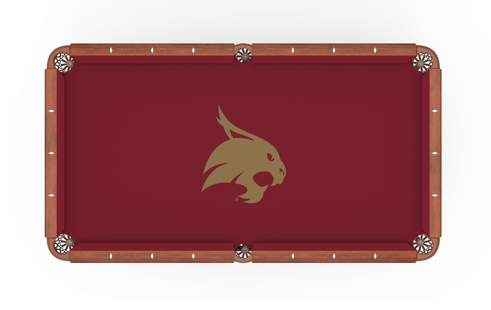 Texas State University Pool Table with Chardonnay Finish and Claw Leg 2 Texas State University Pool Table with Chardonnay Finish and Claw Leg - Image 2
